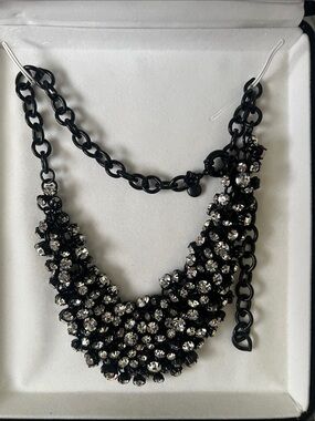 Vintage J Crew Statement Rhinestone
Cluster Bib
Necklace